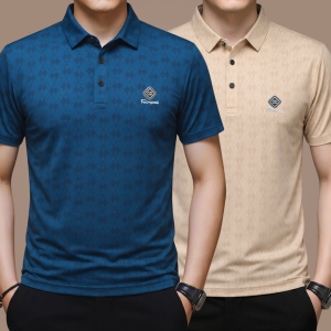 Polo T-Shirt (Lit Green + Biskit)